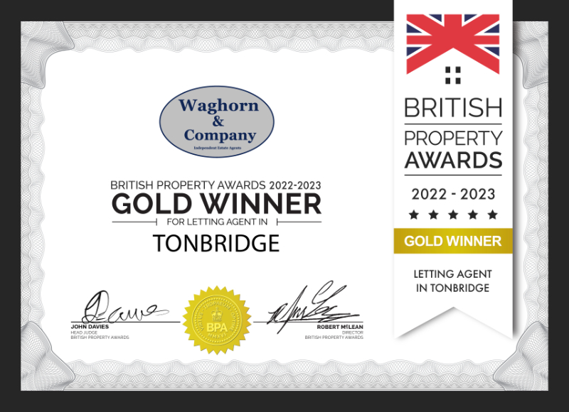 British Property Awards certificate