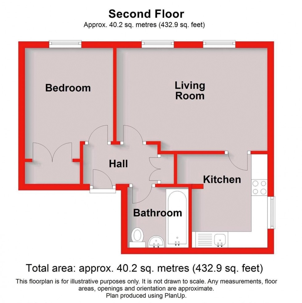Floorplan for Crescent Road, Bromley