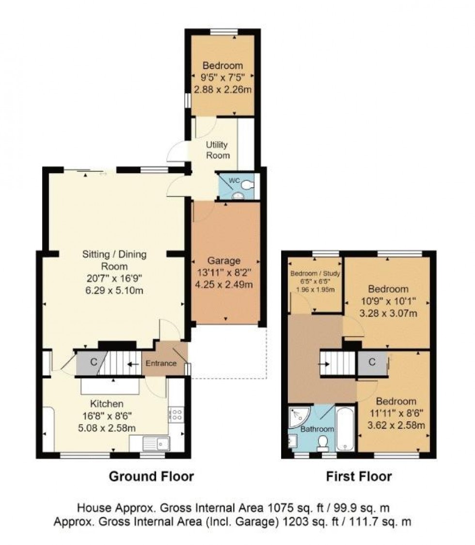 Floorplan for Nortons Way, Five Oak Green, Tonbridge