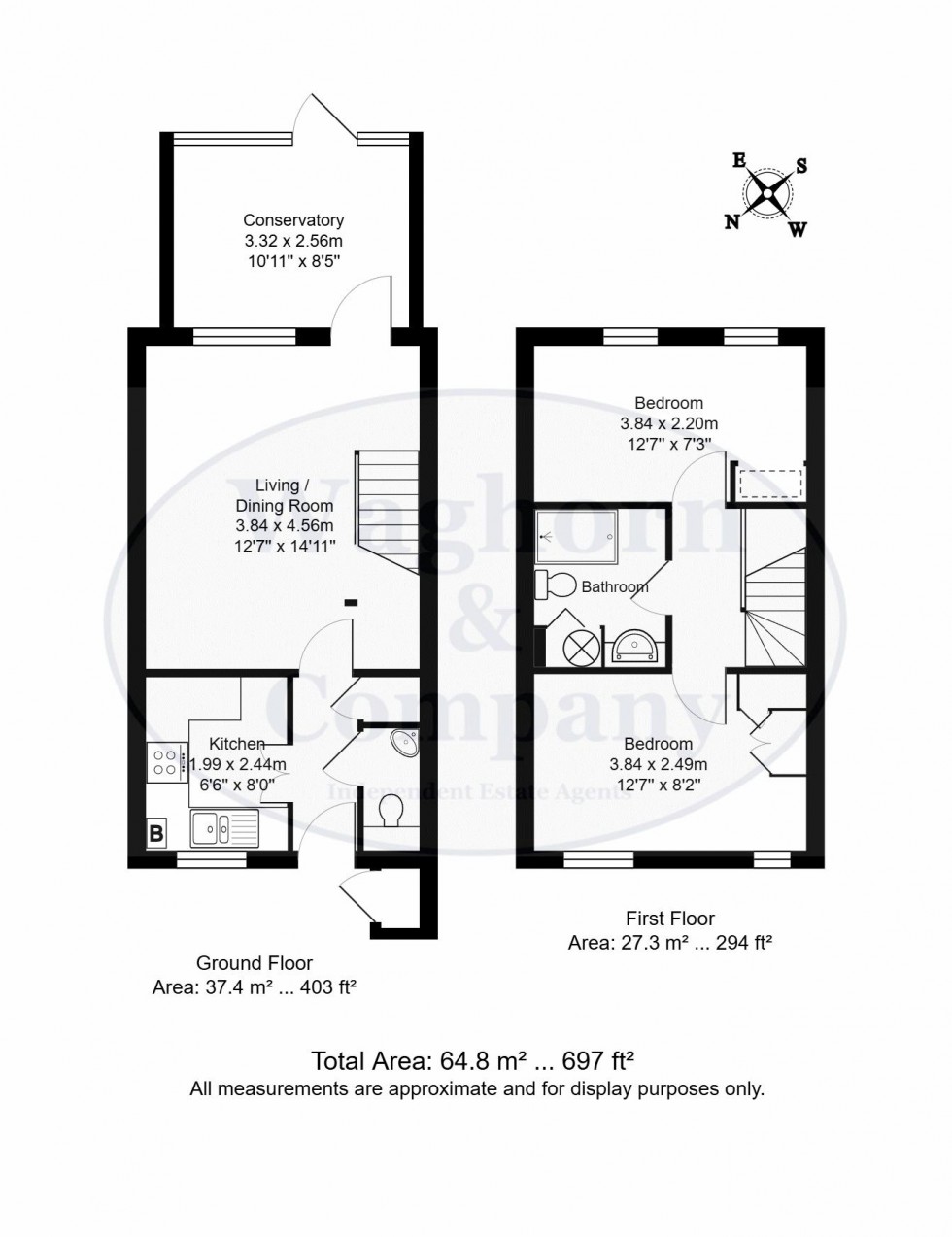 Floorplan for College Avenue, Tonbridge