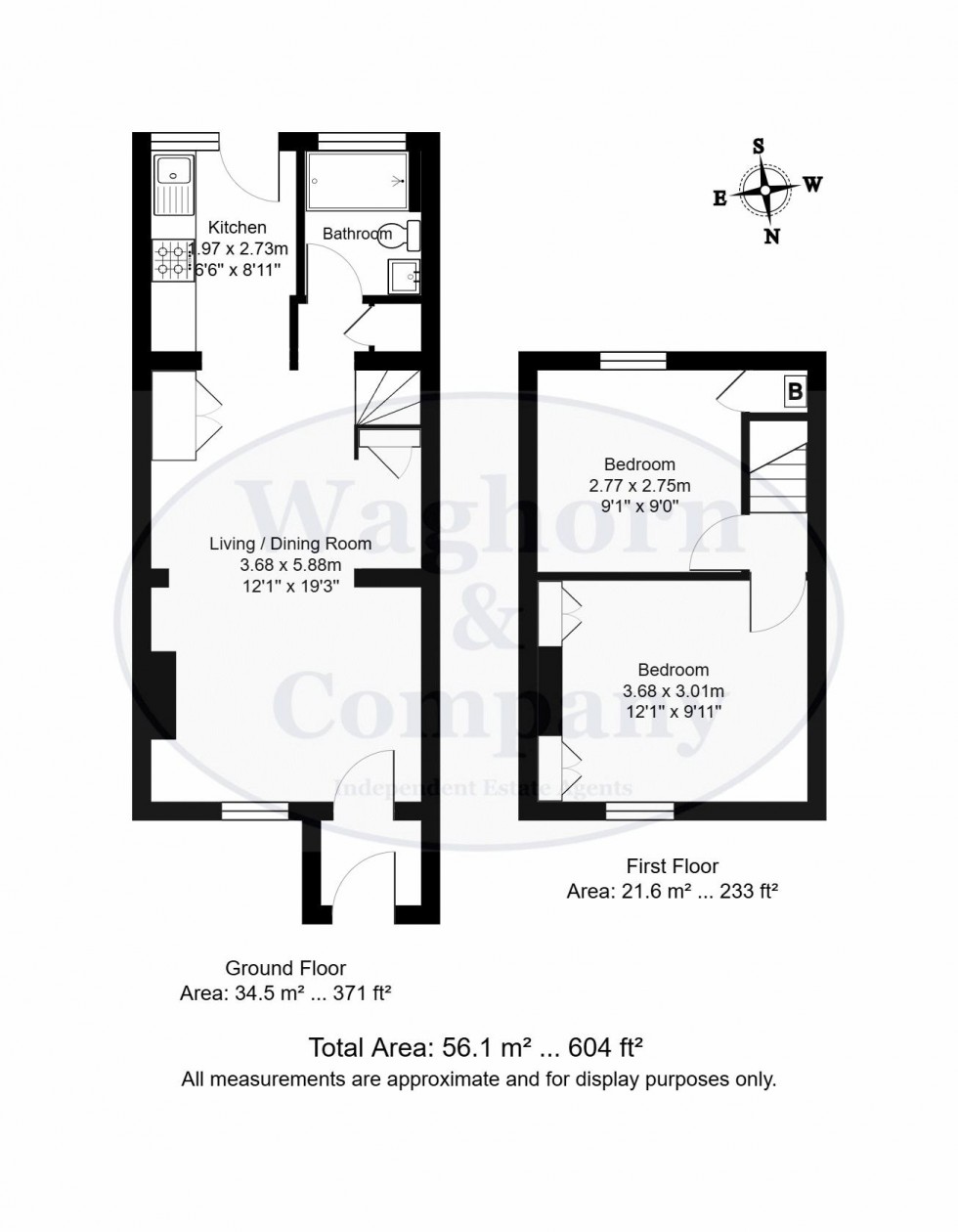Floorplan for Priory Road, Tonbridge