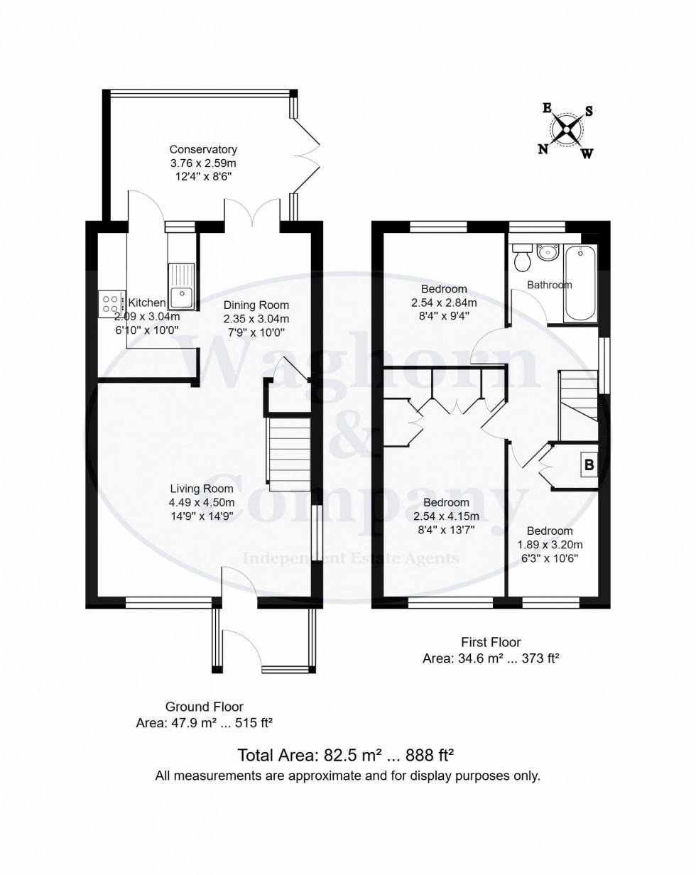 Floorplan for Cherwell Close, Tonbridge