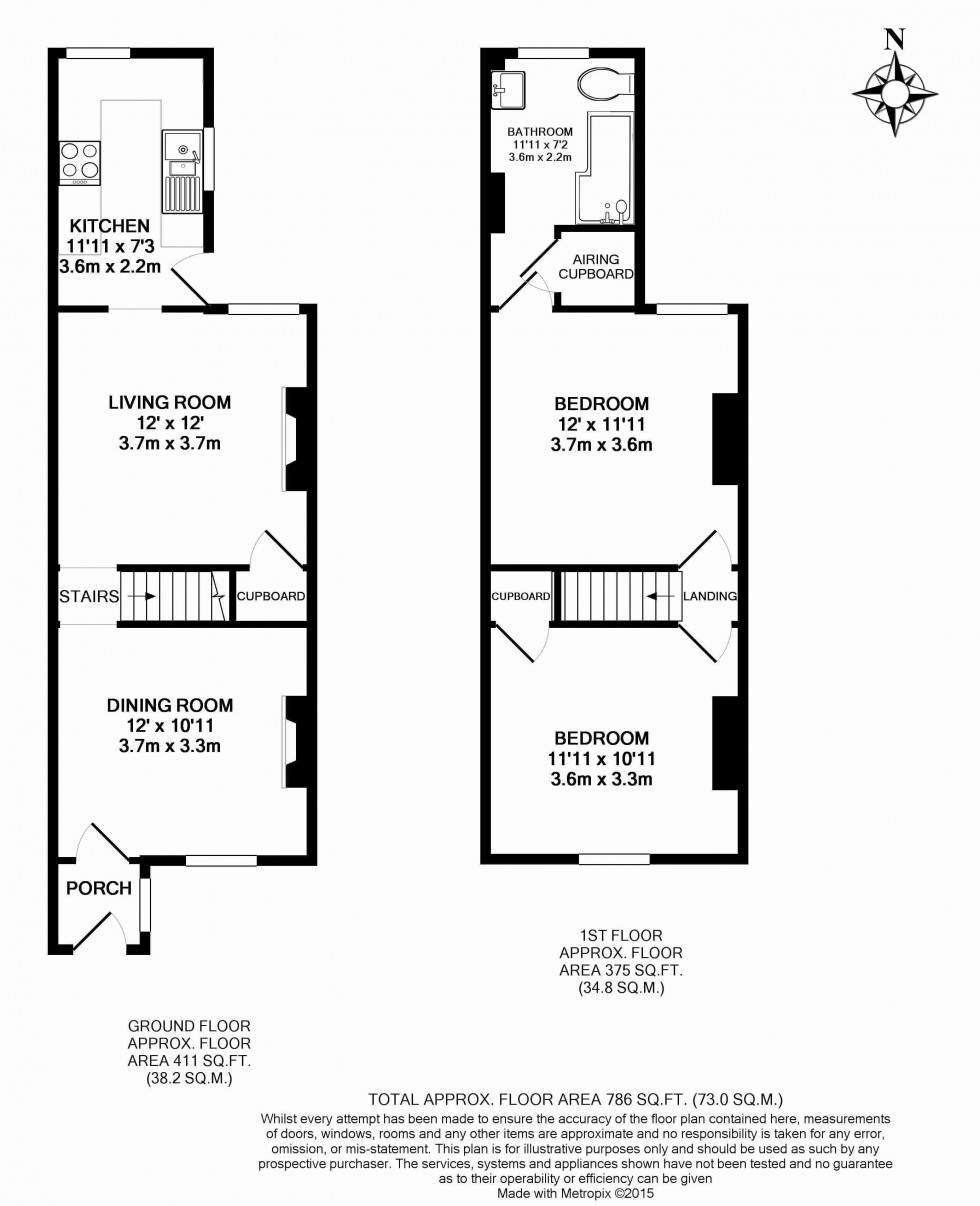 Floorplan for Priory Grove, South Tonbridge