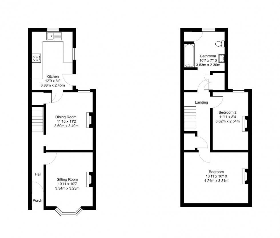 Floorplan for 43 Barden Road, Tonbridge