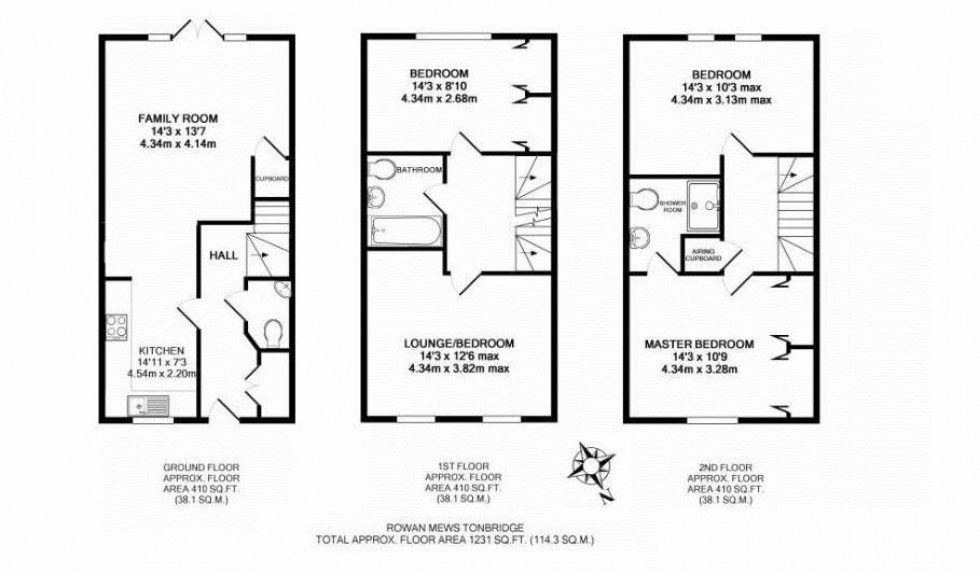 Floorplan for Rowan Mews, Tonbridge