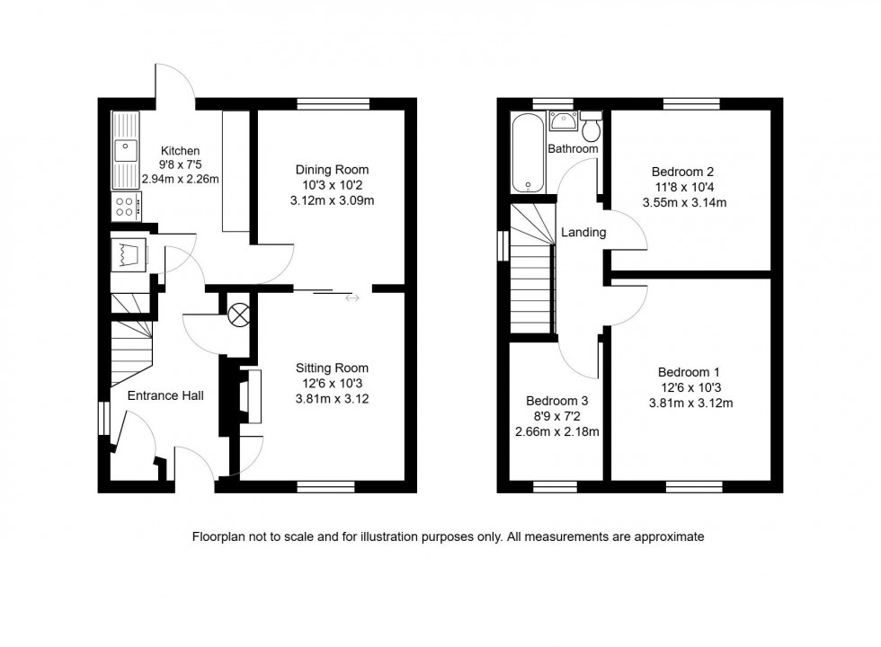 Floorplan for Nursery Close, Tonbridge