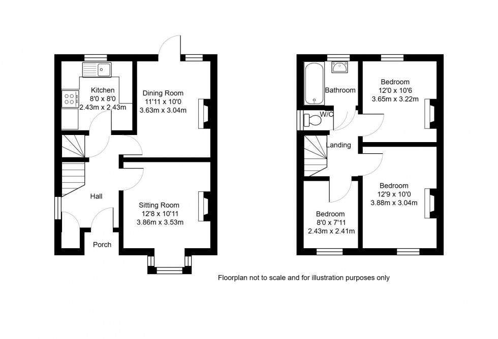 Floorplan for Lawn Road, Tonbridge
