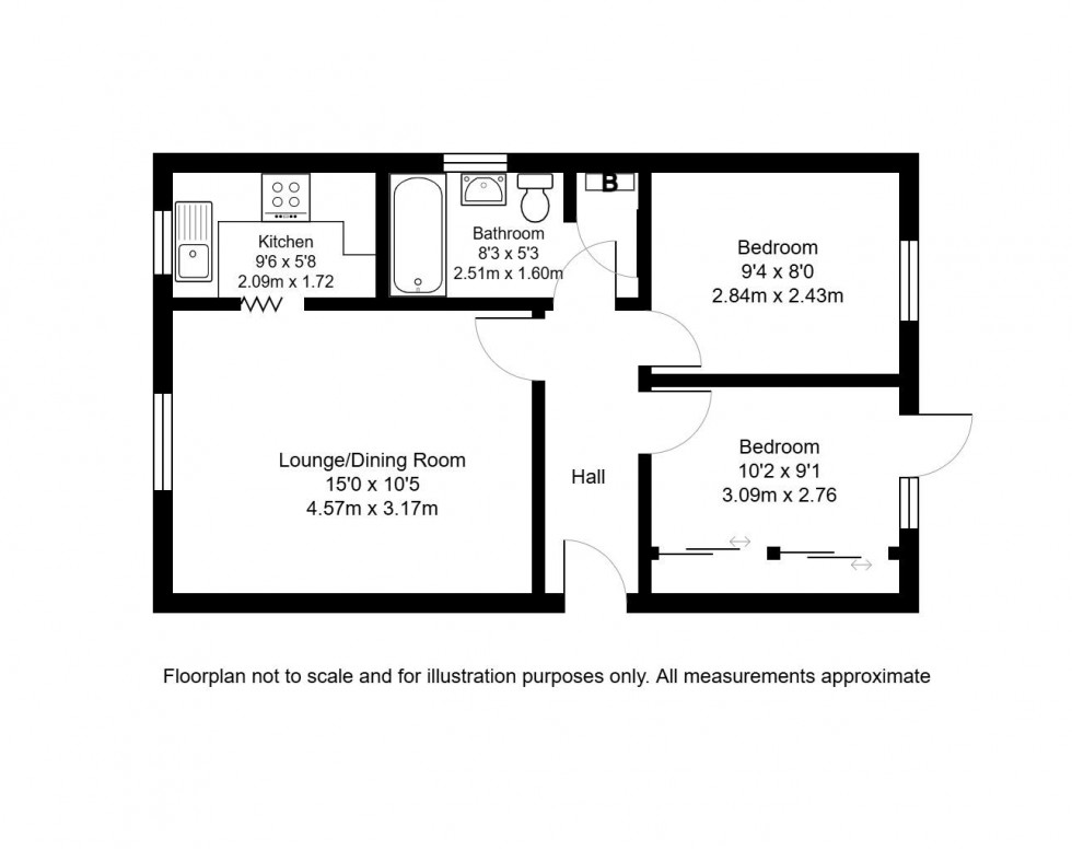 Floorplan for Uridge Crescent, Tonbridge