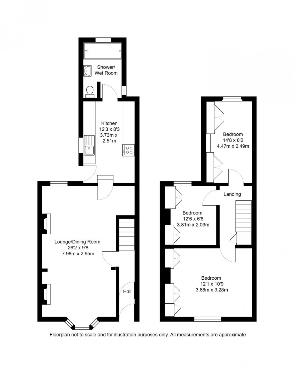 Floorplan for Gladstone Road, Tonbridge
