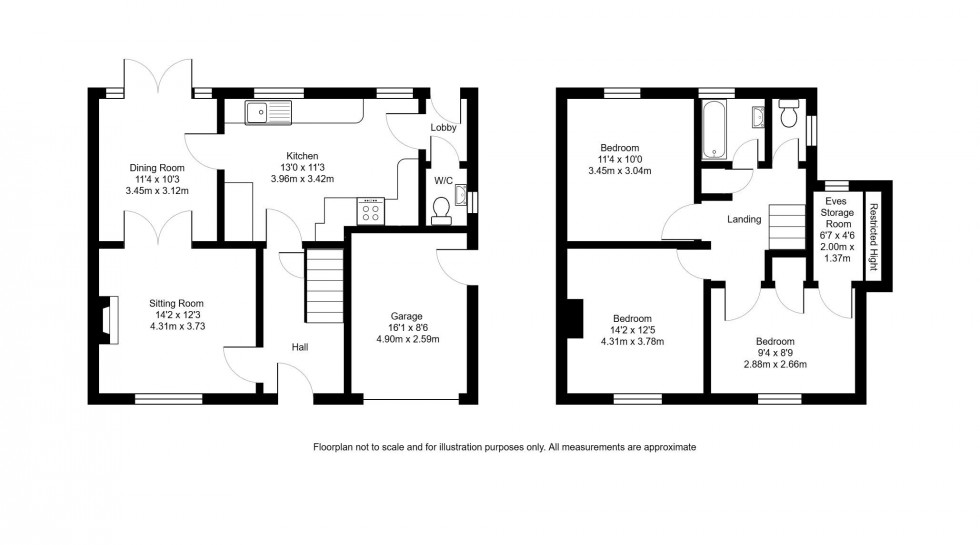 Floorplan for Ashden Walk, Tonbridge