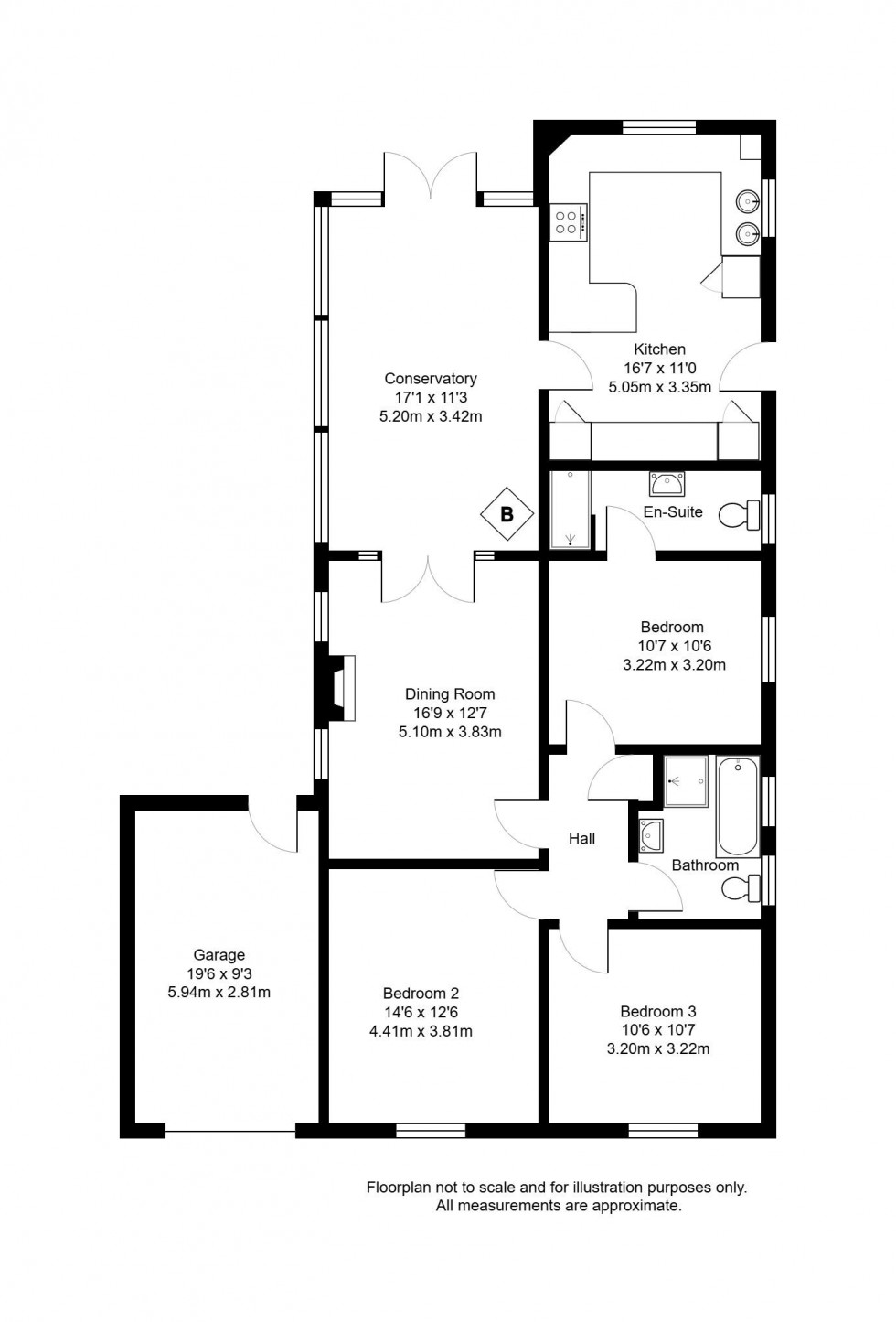 Floorplan for Birch Close, Hildenborough