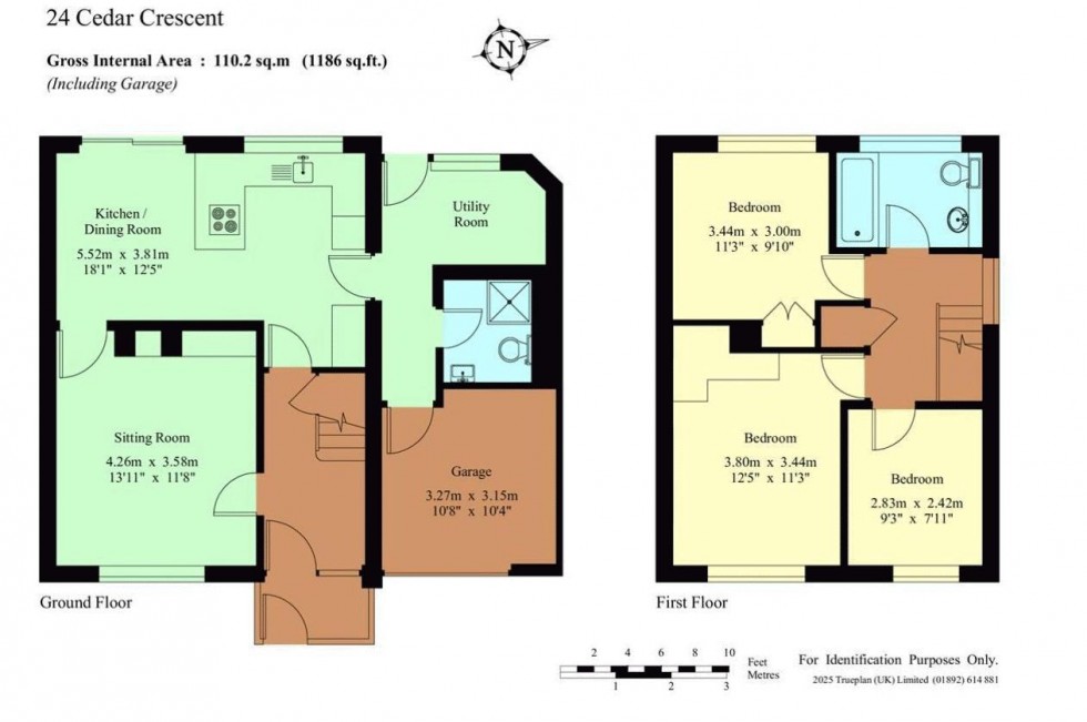 Floorplan for Cedar Crescent, Tonbridge
