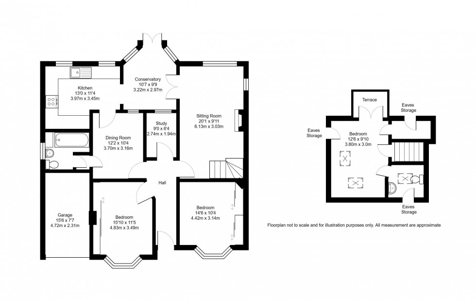 Floorplan for Orchard Drive, Tonbridge