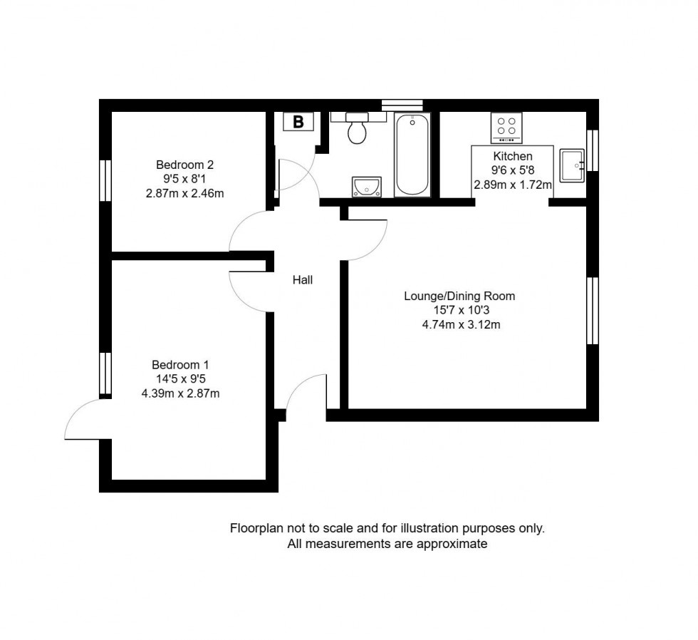 Floorplan for Uridge Crescent, Tonbridge