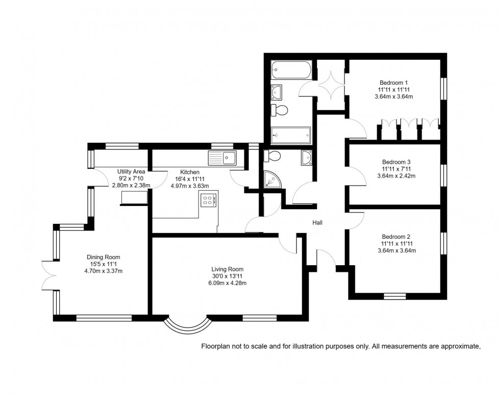 Floorplan for Hadlow Road, Tonbridge