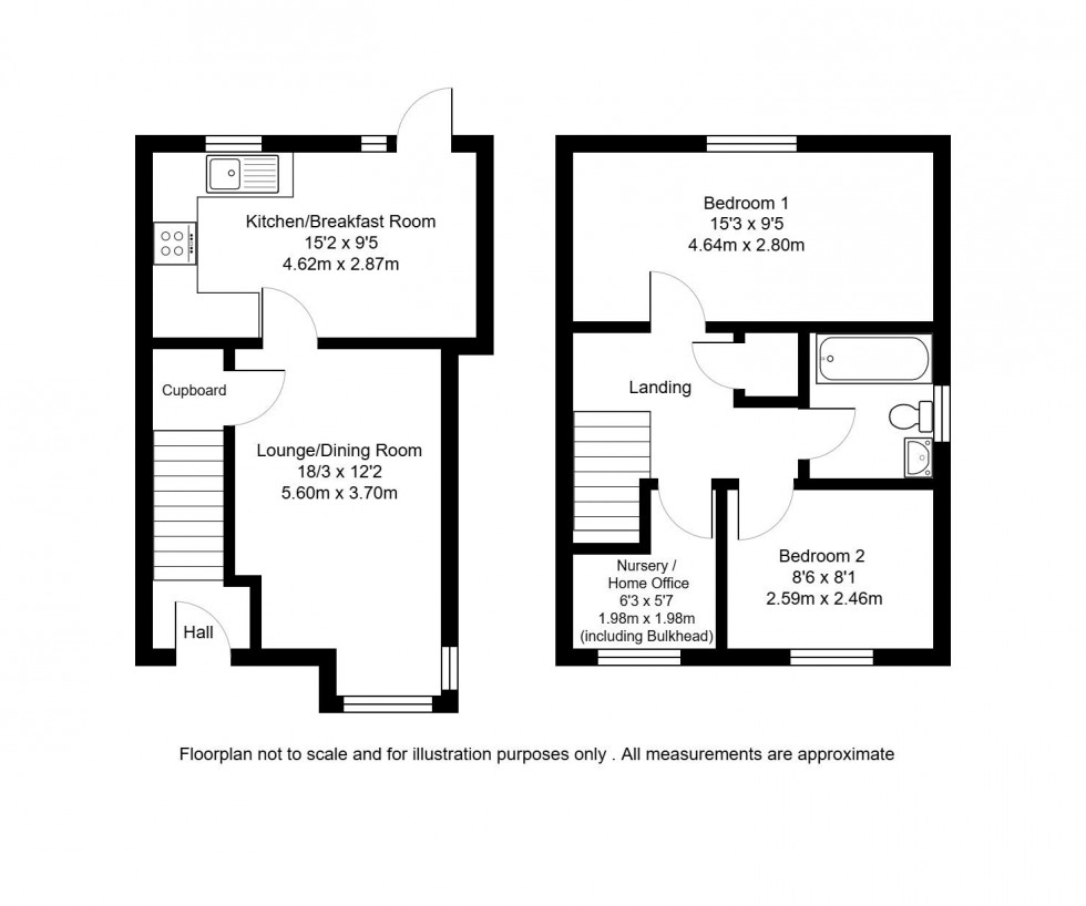 Floorplan for Springwell Road, Tonbridge