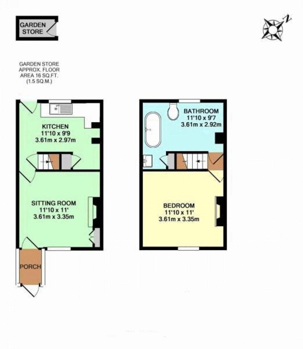 Floorplan for The Compasses, Leigh