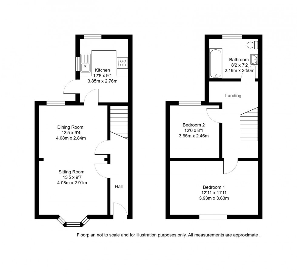 Floorplan for Gladstone Road, Tonbridge