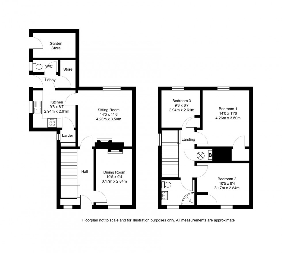Floorplan for Bulls Place, Pembury, Tunbridge Wells