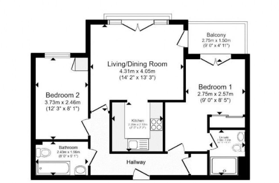 Floorplan for Cannons Wharf, Tonbridge