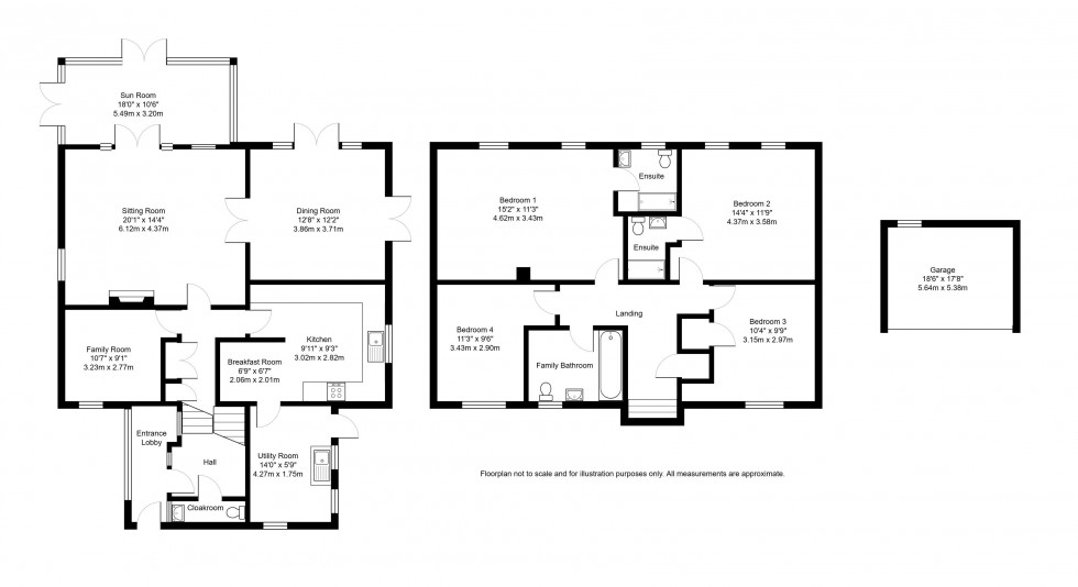 Floorplan for Glebelands, Bidborough, Tunbridge Wells