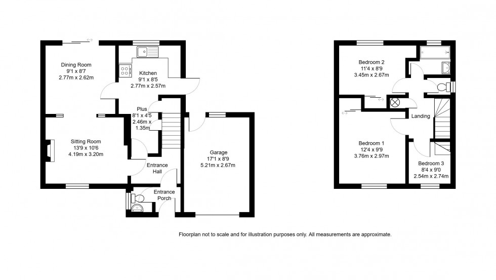 Floorplan for Fellowes Way, Tonbridge