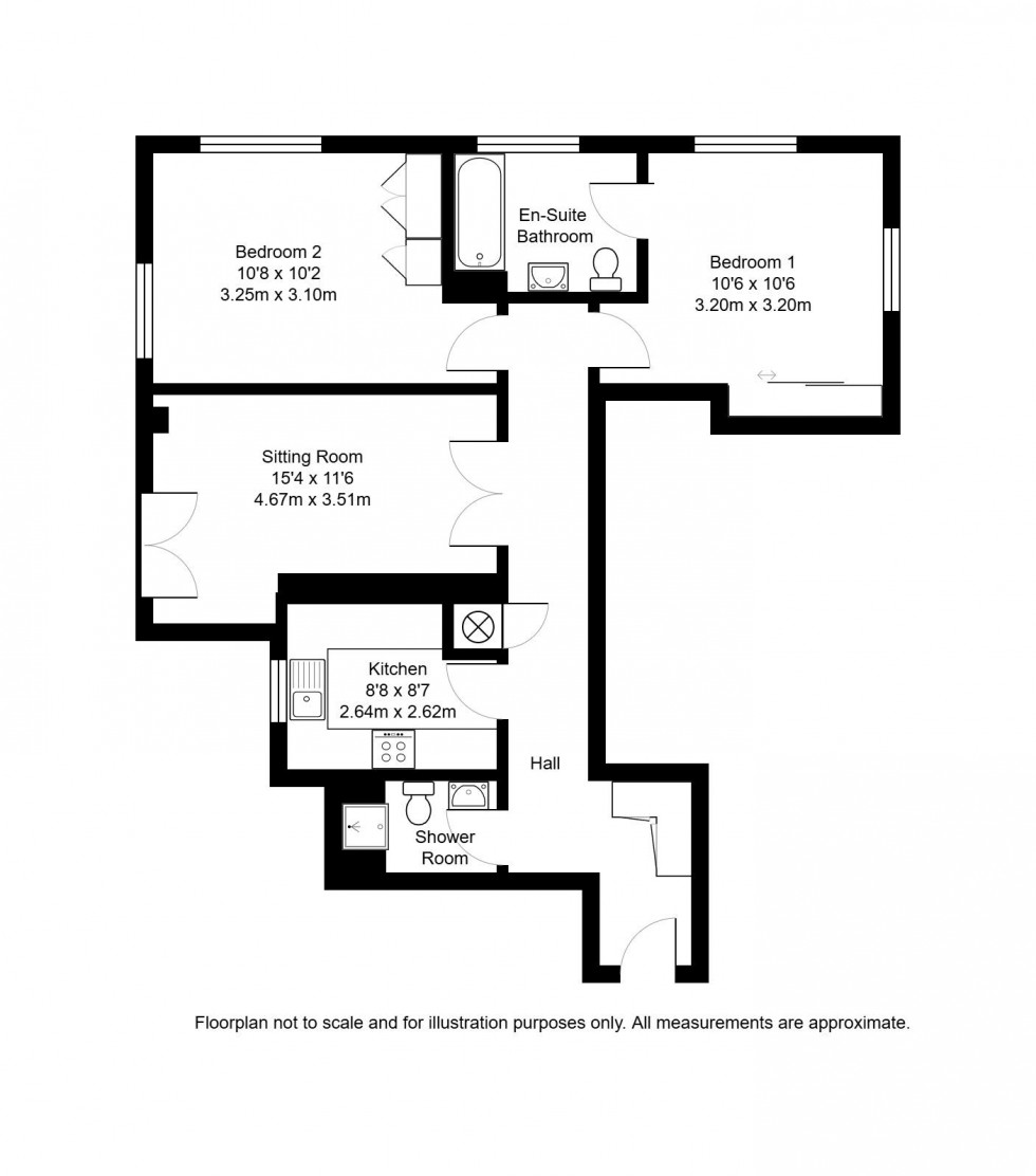 Floorplan for The Slade, Tonbridge