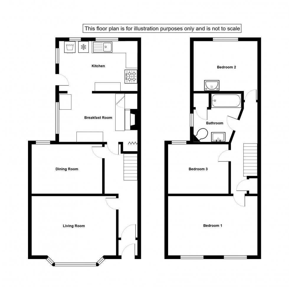 Floorplan for Woodfield Road, Tonbridge